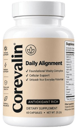 Corevalin food supplement bottles